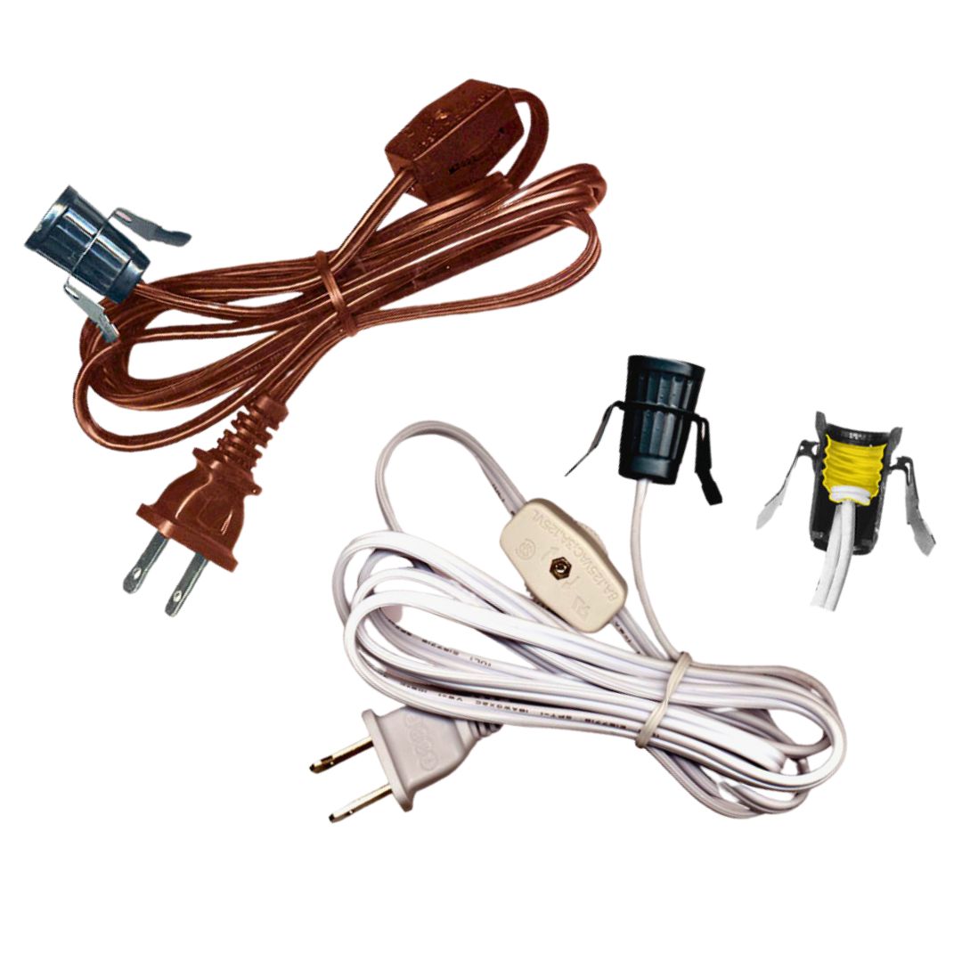 Lamp Cord Sets With Candelabra Base SOCKET, SWITCH And MOLDED PLUG ...