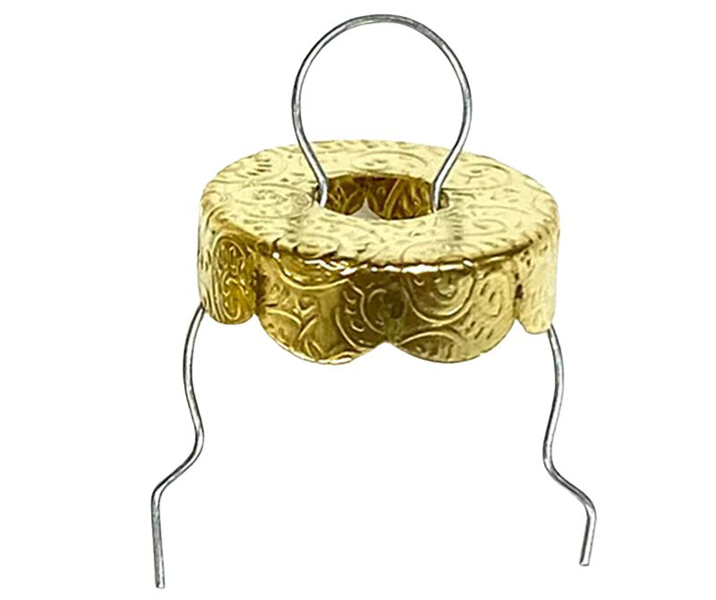 National Artcraft® 1/2 Gold Old-World Style Ornament Cap with Wire Loop  (Pkg/50) 