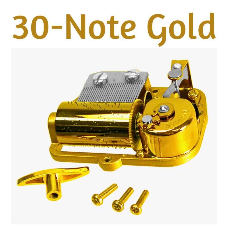 30-Note Gold Musical Movements - National Artcraft