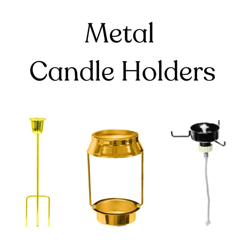 Creative Hobbies Metal Candle Cups Fit Standard Tapered Wax Candles or Votive Pegs - Brass Color Finish - for Lamp or Candle Making ~ Pack of 20