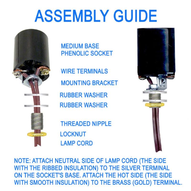 National Artcraft Lamp Making Kit Includes Socket, Cord, Hardware and an  11 Offset Figurine Pipe For Adding a 7-8 Figurine (Pkg/3)