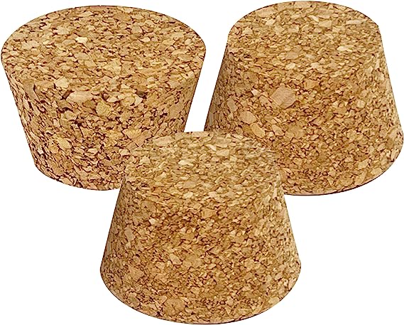 Juvale 12 Pack Tapered Cork Plugs for Wine Bottles, DIY Arts and Crafts (Size 22, 1.7 x 1.5 x 1.5 in)