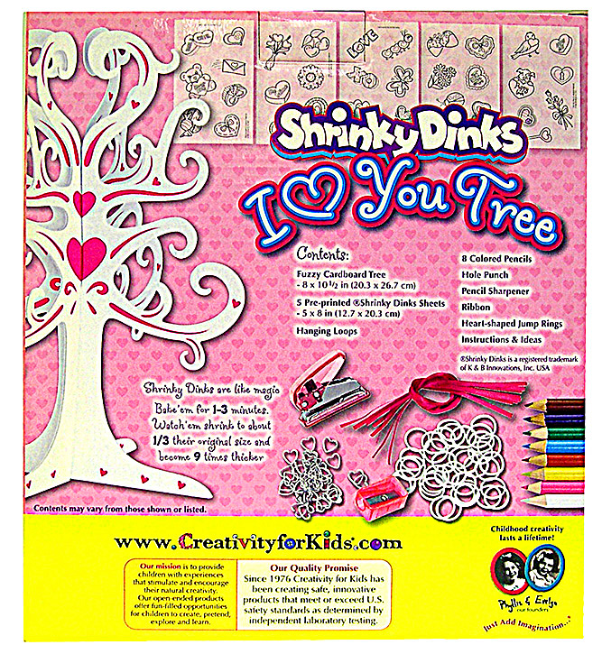 Shrinky Dinks I HEART YOU TREE KIT - National Artcraft